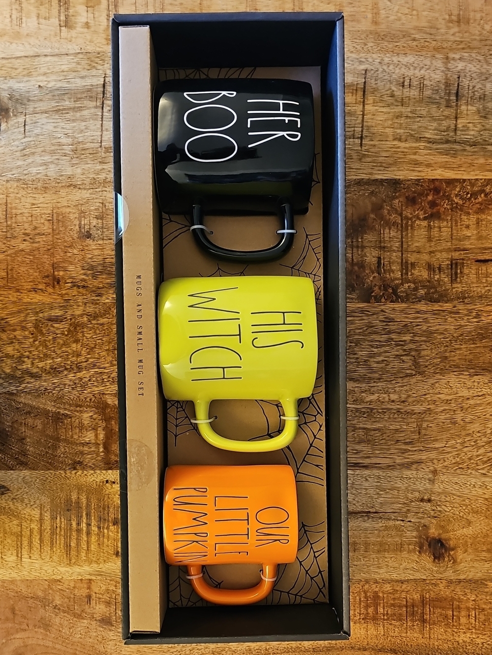 NIB Rae Dunn Halloween Family Mug 3-Piece Stacker Set 🎃 Spooky Vibes